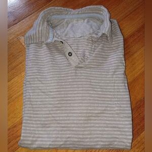 Covington Men's Gray Striped Polo Shirt